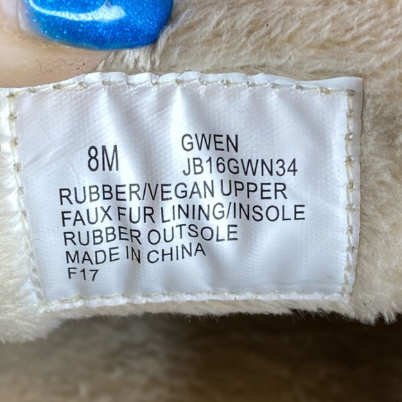 JBU Women's Dark Gray Gwen Rain Shoe Sz 8 US Faux Fur Lining Warm Rubber Sole - Picture 8 of 10